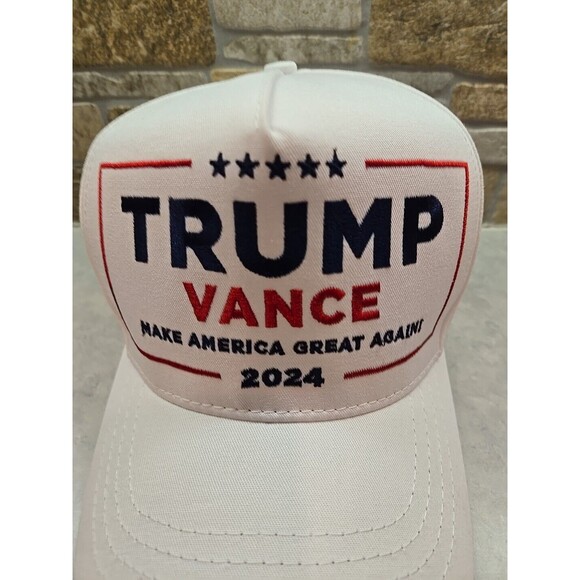 Donald Trump - JD Vance Cali-Fame Hat 2024 WHITE 45-47 MAGA Cap Authentic New - Picture 2 of 16